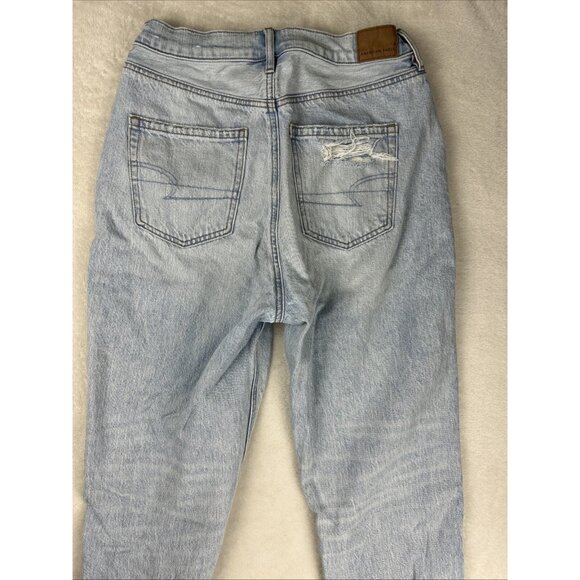AMERICAN EAGLE Jeans Womens Size 8 Regular Distressed Highest Rise 90s Boyfriend - Picture 7 of 10